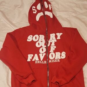 Bold Red Zip-Up Hoodie